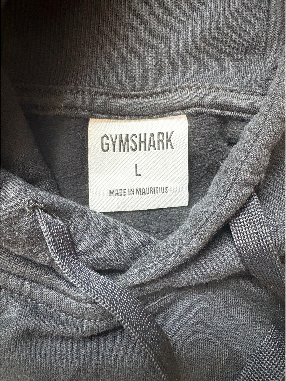 Gymshark Women's Black Cropped Hoodie Size Large Cotton Blend - Picture 3 of 6